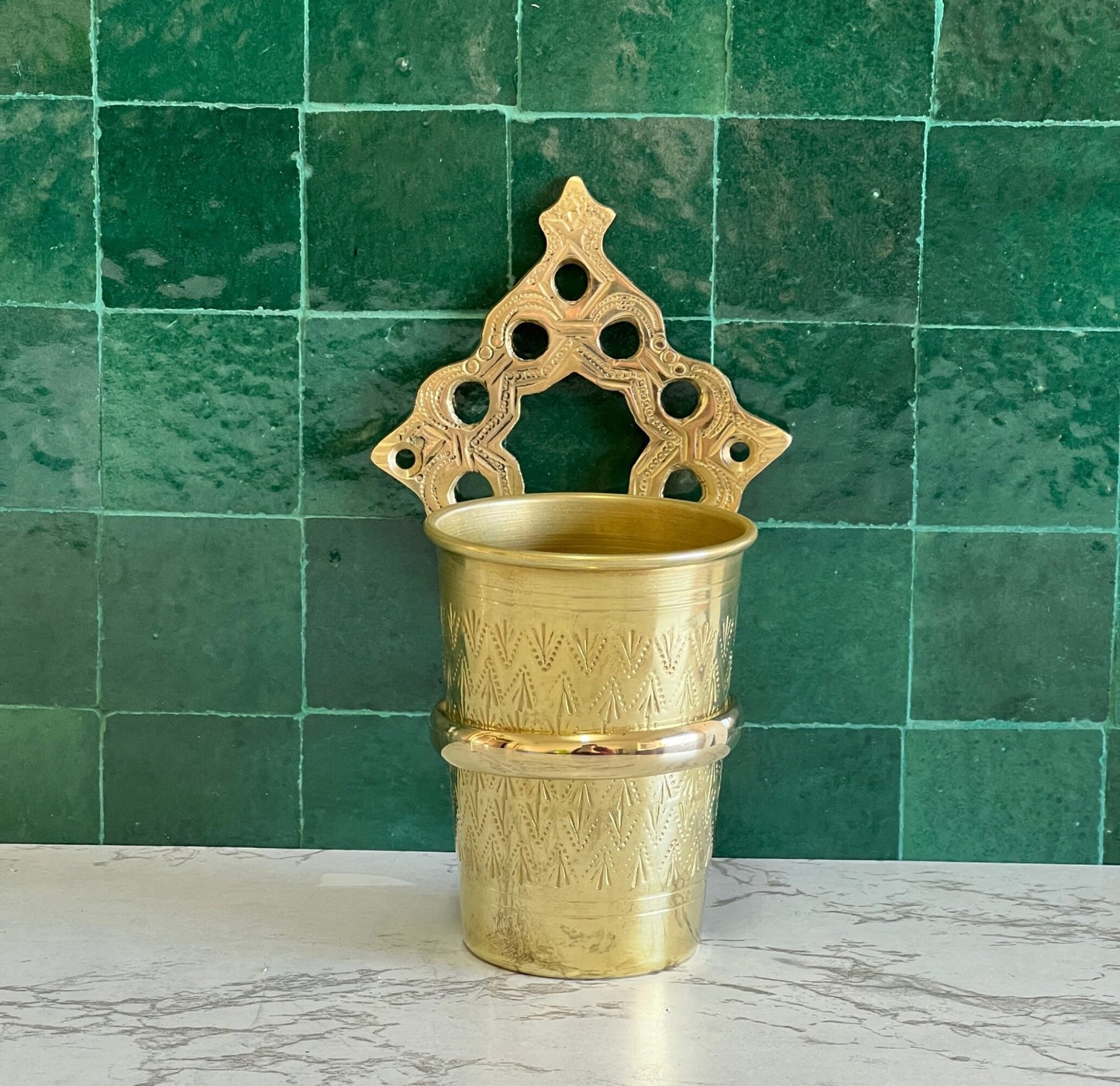 Wall Mounted Toothbrush Holder, Toothpaste Holder, Brass Tumbler, Cup Holder, Bathroom Accessories, Brush Holder