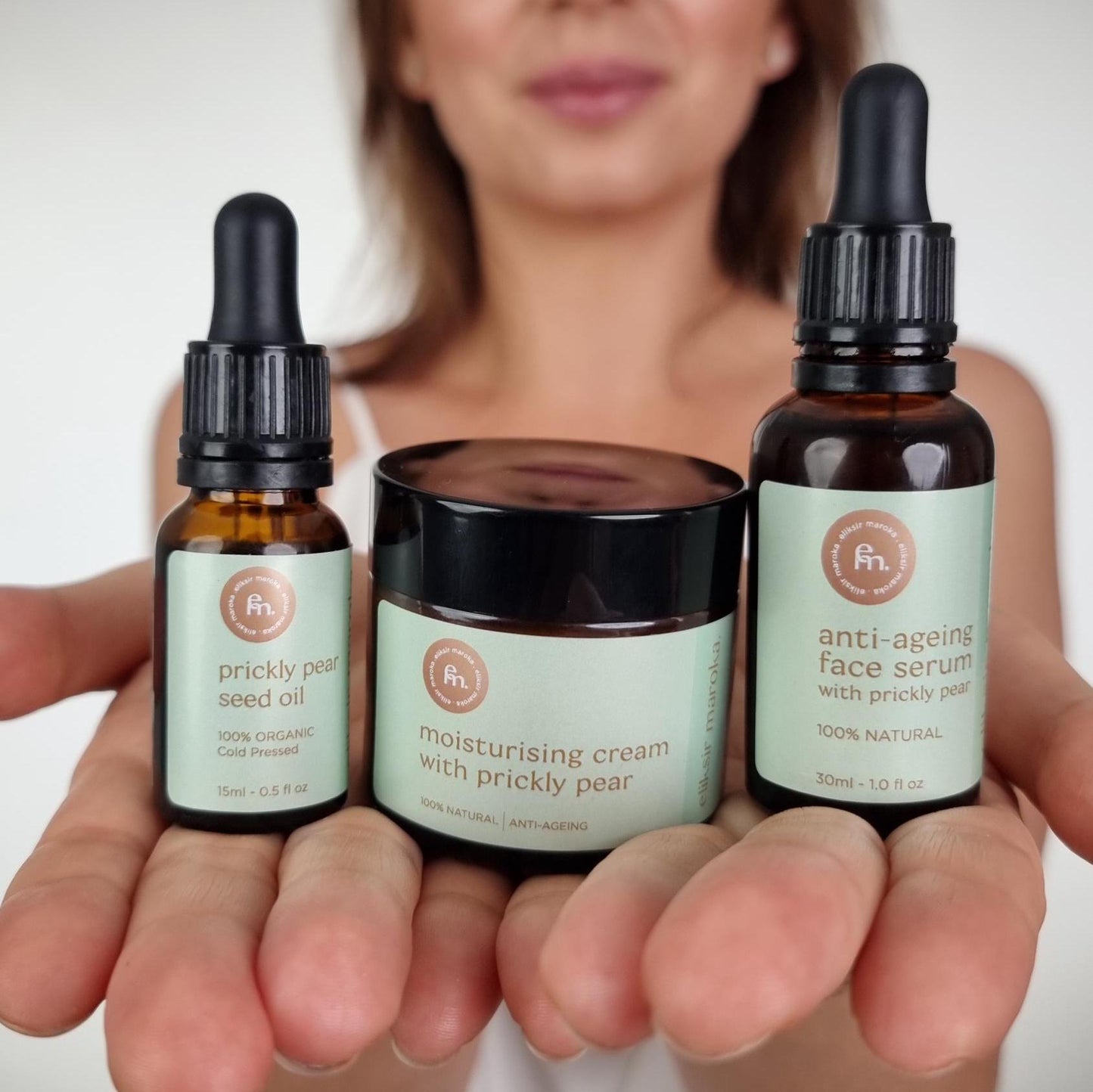 Prickly Pear Oil Skincare Set – Anti-Aging Serum and Moisturizer, Vegan & Cruelty-Free – Hydrating Luxury Gift Set for Women Skincare Bundle