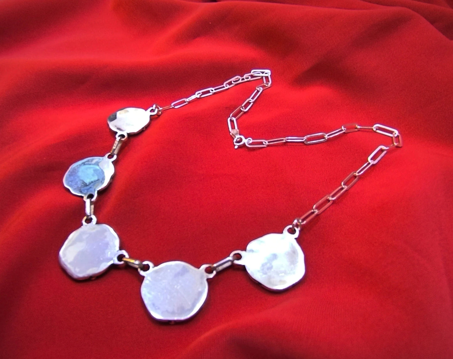 Berber Necklace in Enameled Sterling Silver, Kabyle Necklace, Berber Jewelry, Ethnic Necklace, Moroccan Jewelry, Kabyle Jewelry, Tribal, Boho.