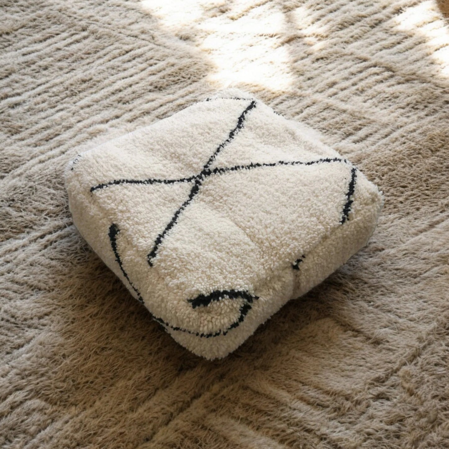 Handmade Moroccan Ottoman Pouf, Moroccan Kilim Pouf, Checker Ottoman, Moroccan Kilim Pouf, Berber Floor Cushion, Large Floor Cushion Seating