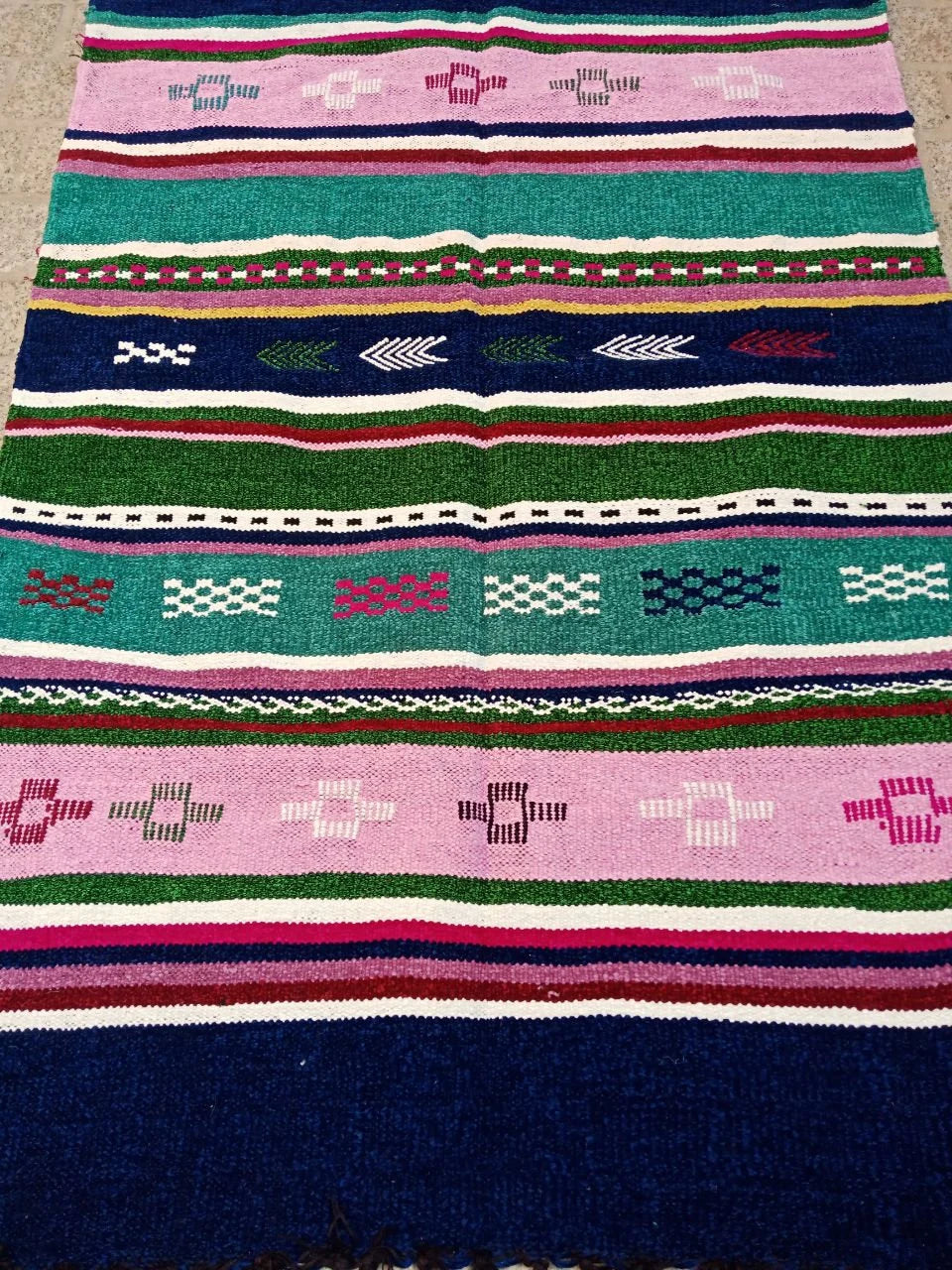 Cactus Silk Rug, Moroccan Cactus Silk Kilim Handmade .Cactus Silk Rug ,Sabra Carpet Berber Authentic Azilal Area Rug. Colorful Rug
