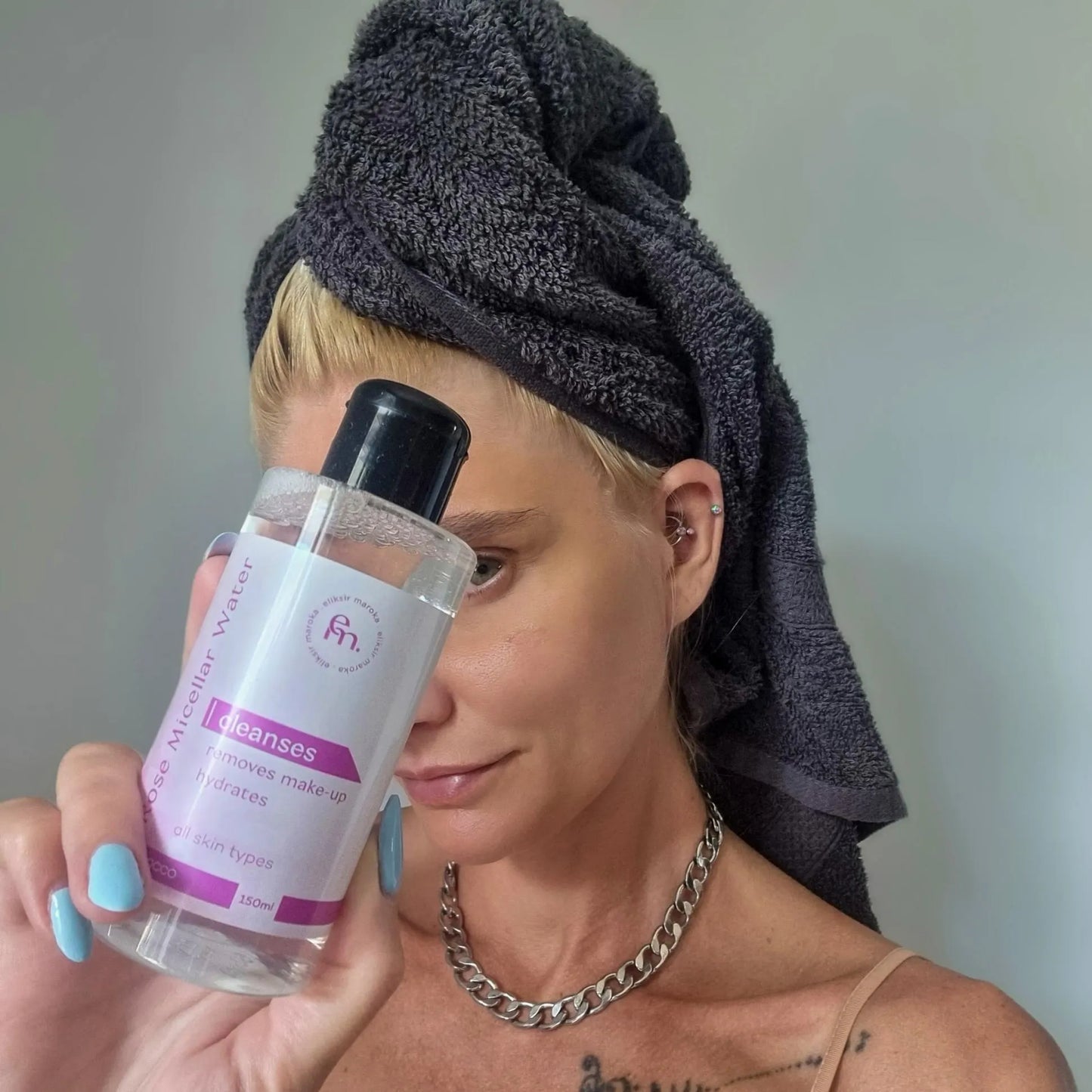 Rose Micellar Cleansing Water – Natural Makeup Remover & Hydrating Toner – Alcohol-Free, Vegan, for Sensitive Skin – 200Ml Face Cleanser
