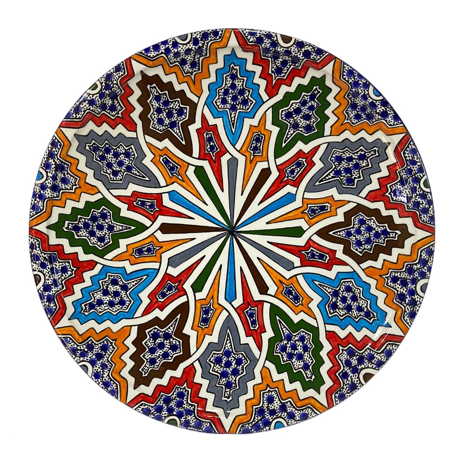 Handmade Moroccan Pottery Pie Dish. Flat Dish/ Cake Dish/Flat Dish.