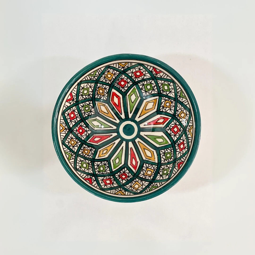 Moroccan Handmade Ceramic Salad Bowl, Handmade Pottery Bowl, Handpainted Moroccan Artisanal Bowl, Unique Decorative Bowl, Housewarming Gift