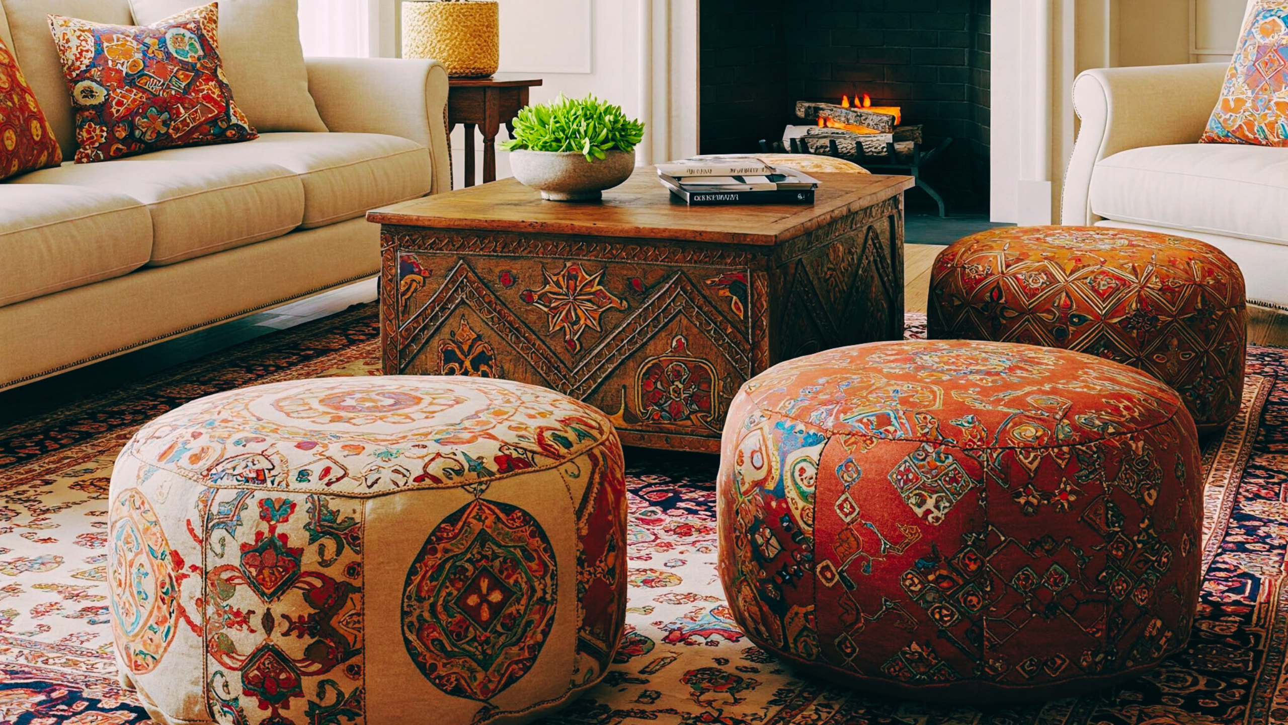 Handmade Poufs & Ottomans