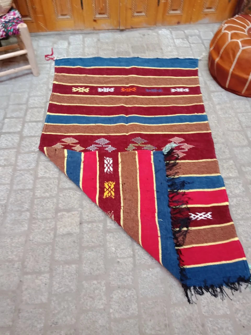 Cactus Silk Rug - Moroccan Cactus Silk Kilim Handmade .Cactus Silk Rug ,Sabra Carpet Berber Authentic Azilal Area Rug. Sabra Rug