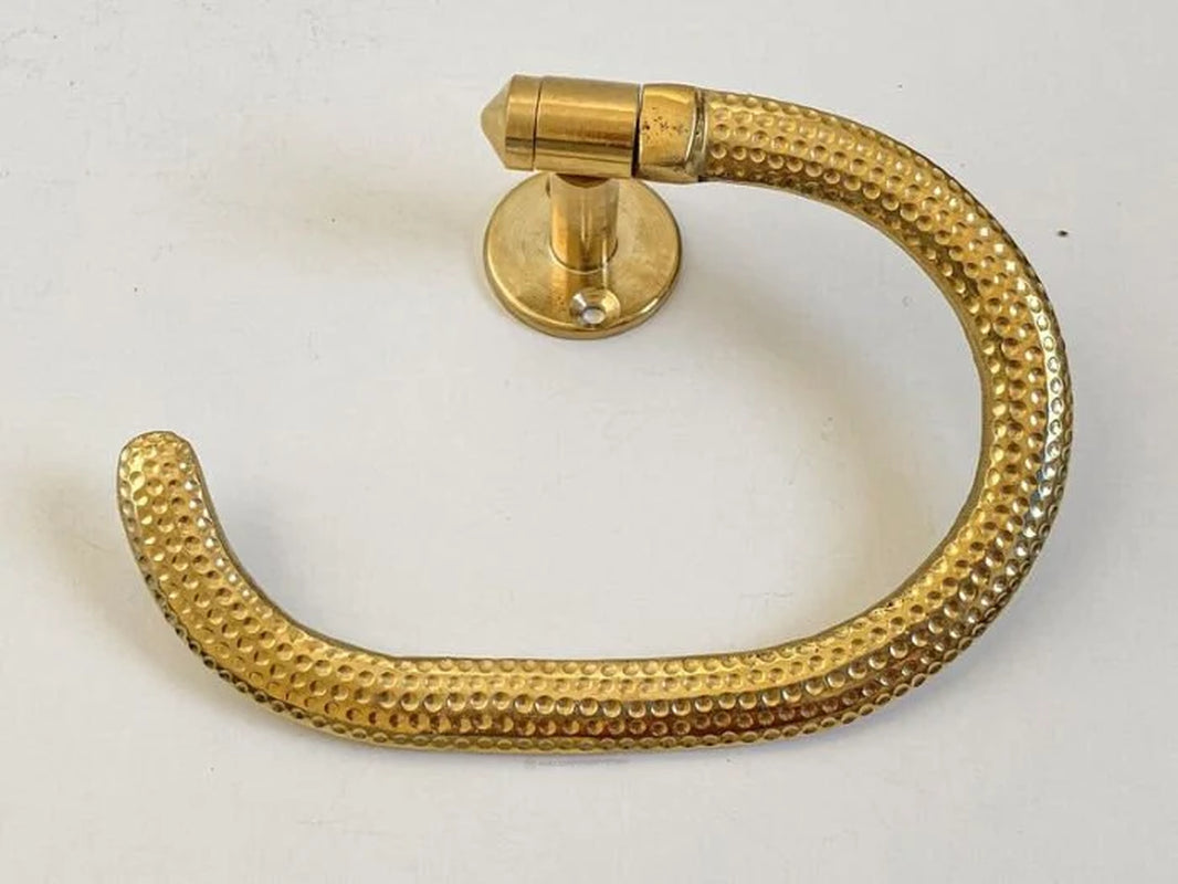 Handmade Brass Toilet Paper Holder, Engraved Unlacquered Brass Toilet Paper Holder, Brass Toilet Paper Holder