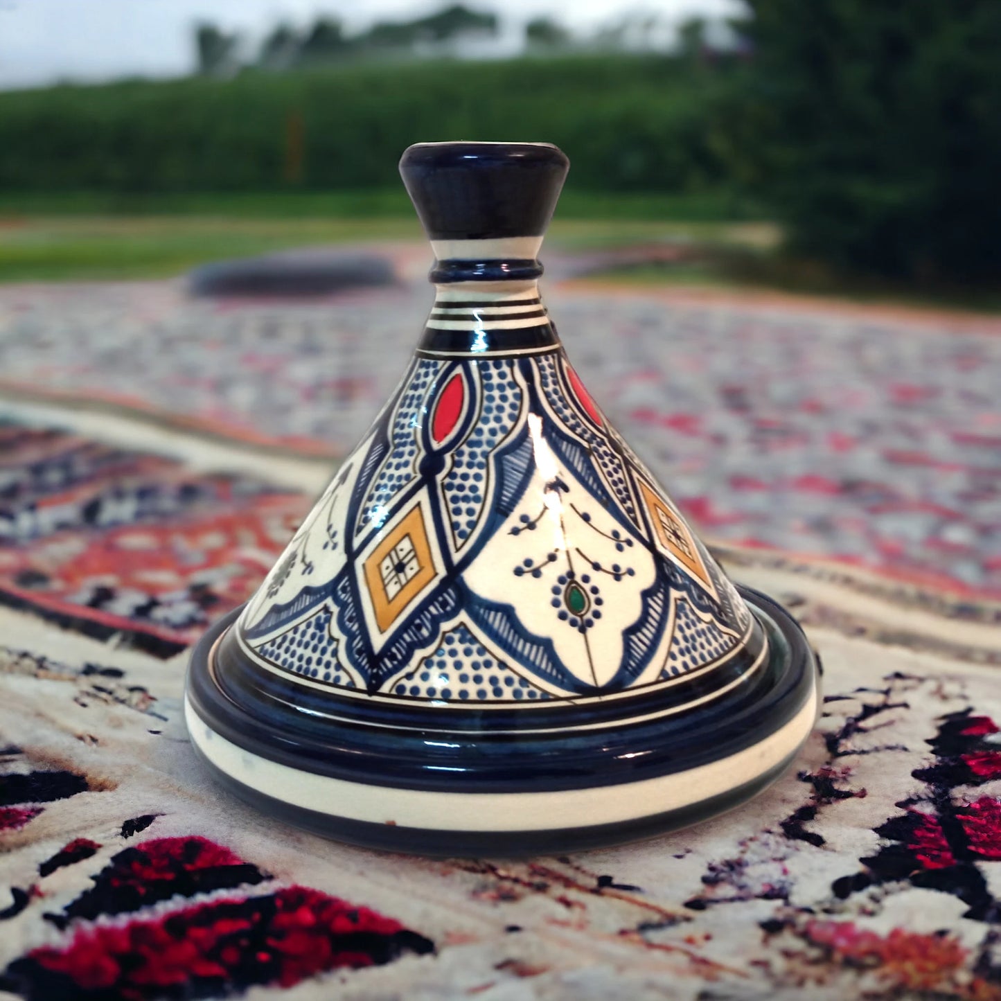 Handcrafted Ceramic Tagine Moroccan Elegance for Stylish Dining Vibrant Glazed Tagine Blue Tajine