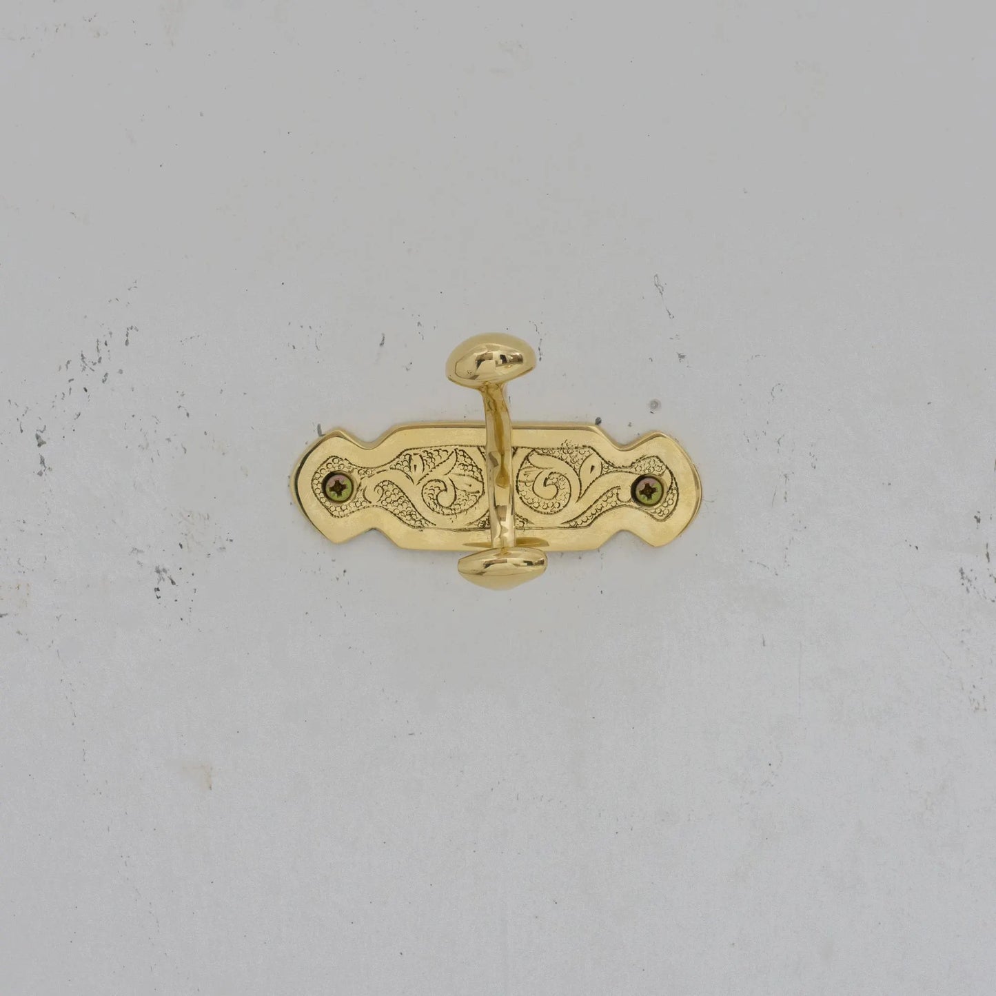 Handcrafted Single Hook, Engraved Wall Hook, Brass Coat Hook, Clothes Hooks