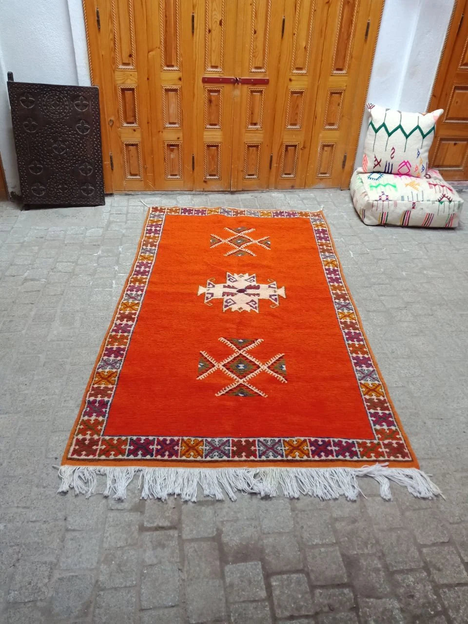 Vintage Berber Rug - Moroccan Taznakht Rug. Handmade Wool Rug. Authentic Moroccan Rug.Taznakht Rug. Vintage Rug. Glaoui Rug. Berber Rug