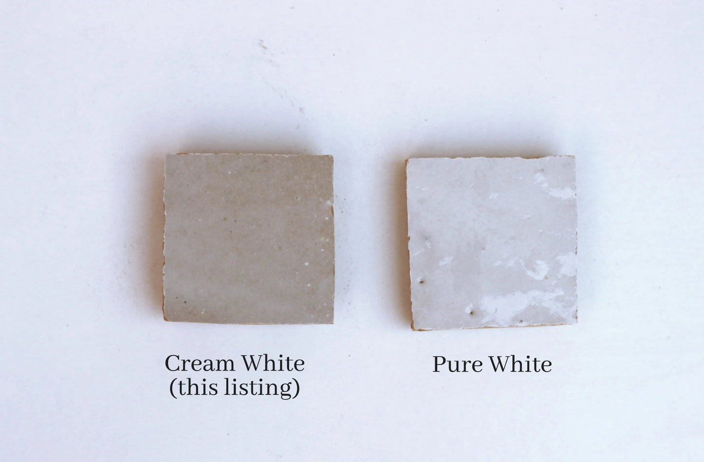 1 Square Foot Cream Zellige Tile Moroccan Tile Handmade Zellige Tiles Oyster White Bathroom Square Wall Tile Fireplace Off-White Zellij