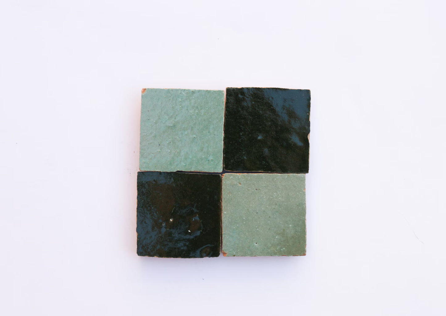 1 Square Foot Zellige Tile Dark Green Tiles Moroccan Tile Square Handmade Rustic Tiles Fireplace Tile Backsplash Zellij Green Mosaic Tile