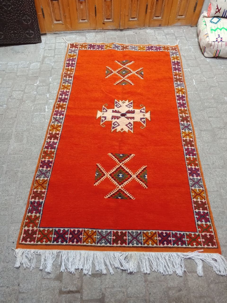Vintage Berber Rug - Moroccan Taznakht Rug. Handmade Wool Rug. Authentic Moroccan Rug.Taznakht Rug. Vintage Rug. Glaoui Rug. Berber Rug