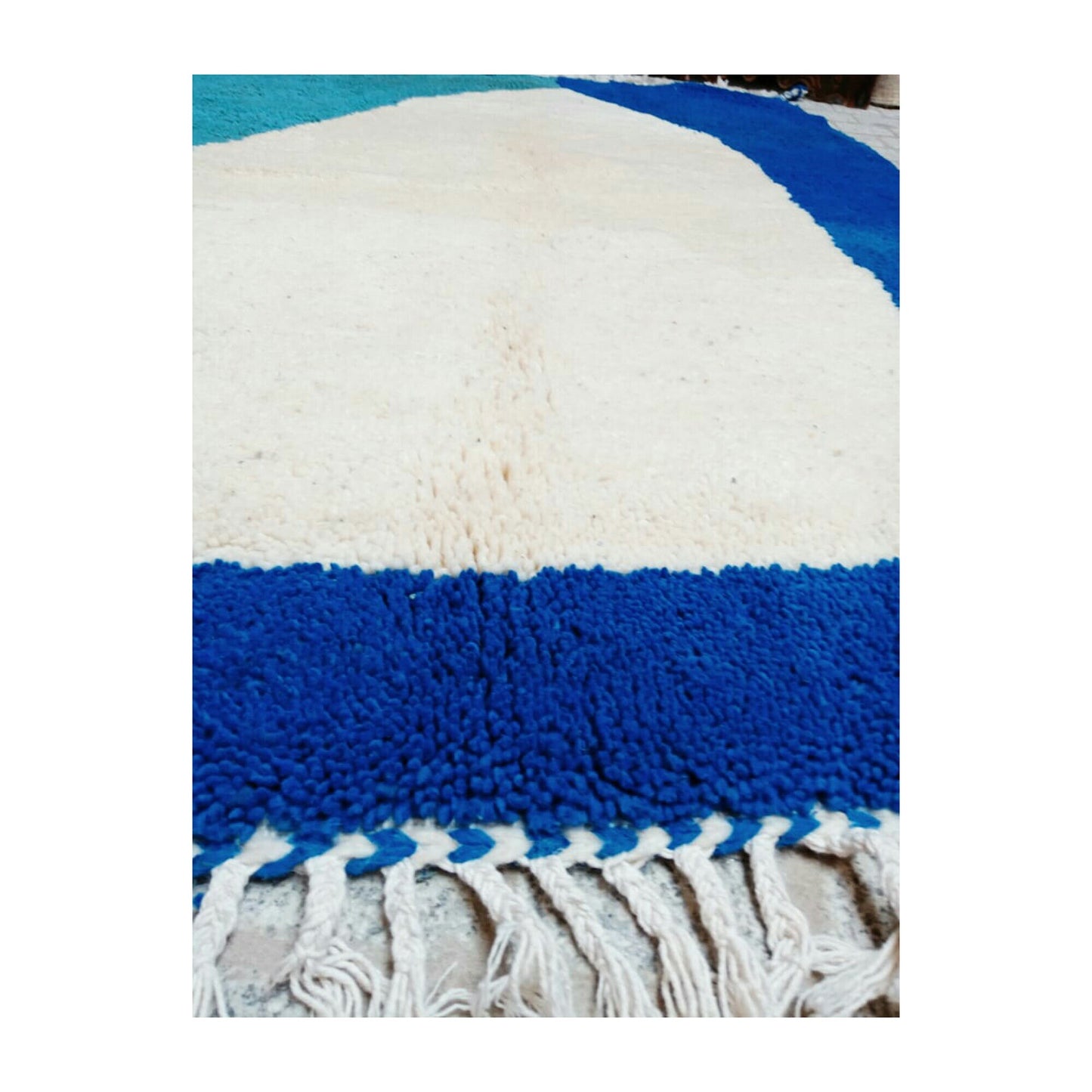 Beni Ourain Rug .Moroccan Azilal Rug Handmade Natural Wool,Berber Carpet Authentic Azilal Area Rug