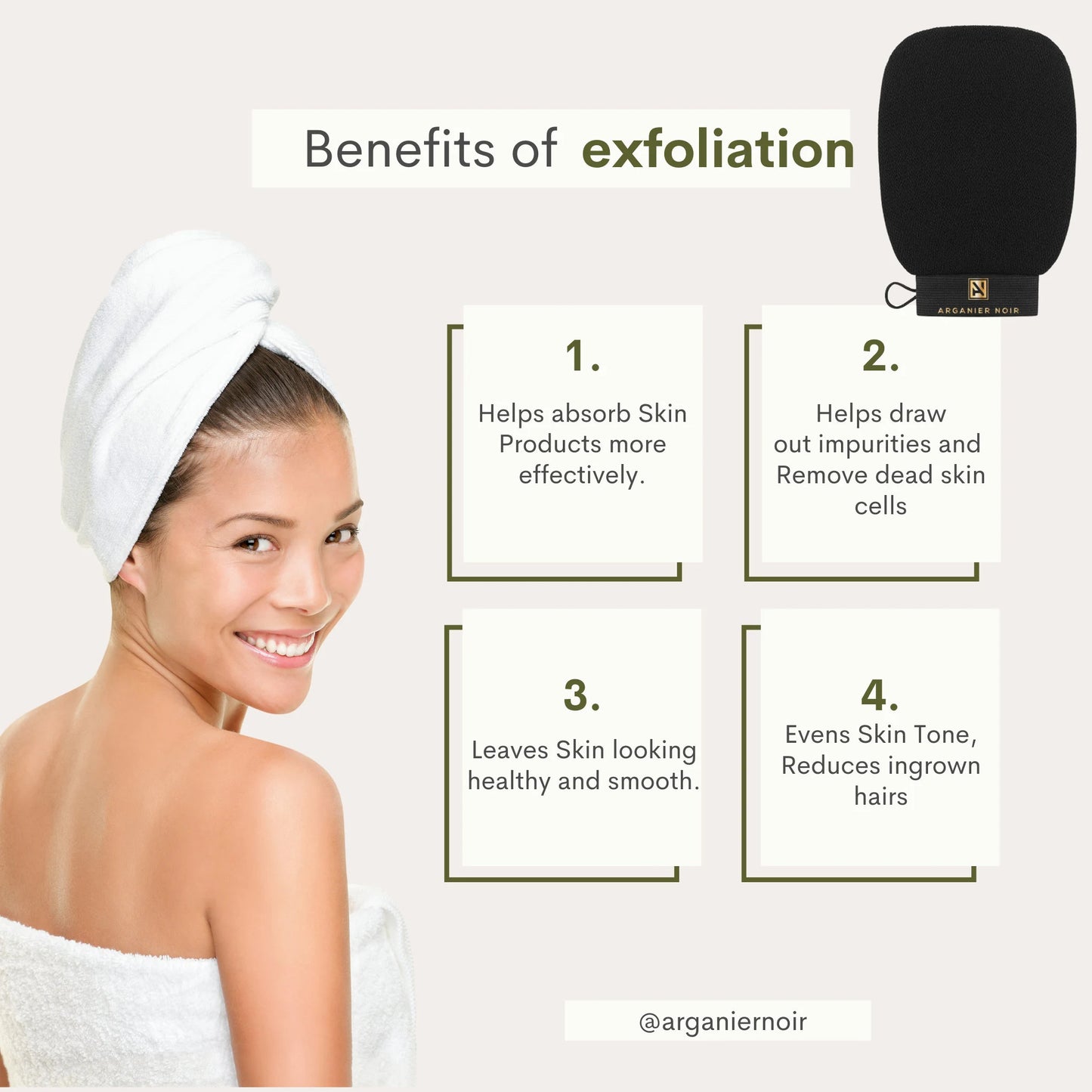 Kessa Glove- Moroccan Exfoliating Loofah| Arganier Noir