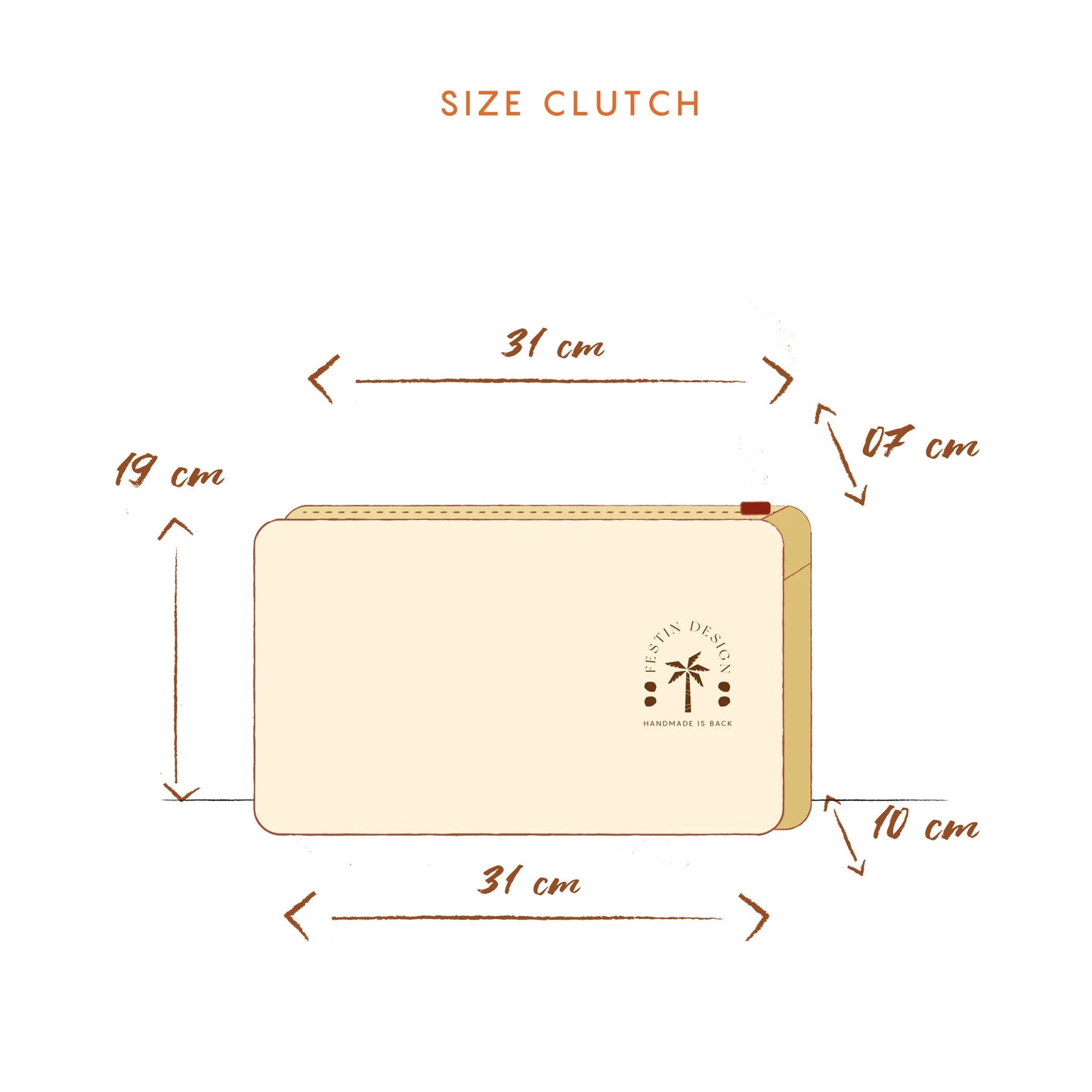 Clutch with a Zip -Gift for Her- Women Clutch - Large Purse - Beach Clutch -Party Clutch