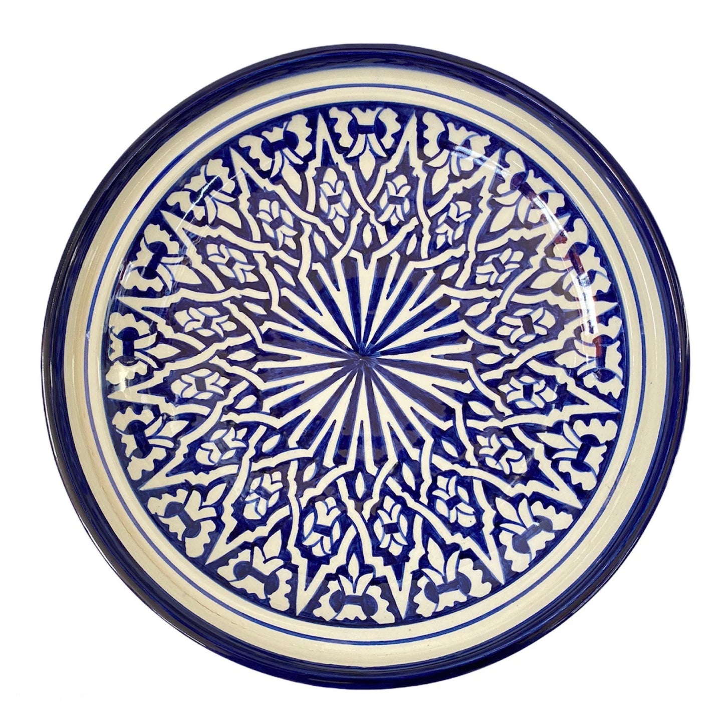Handmade and Hand Painted Fes Ceramic Tagine Dish / Moroccan Tagine Dish / Tagine Dish for Serving Only.