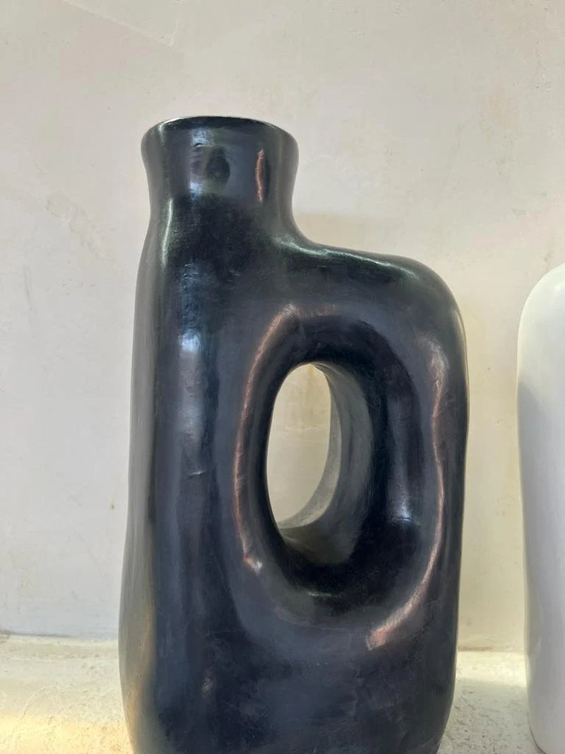 Terracotta Deco, Stucco Pottery Decoration, Natural Deco Black&White