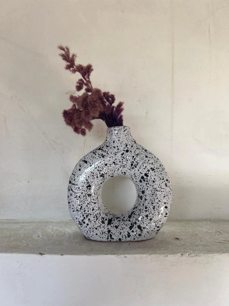 Terracotta Vase, Ceramic Pottery Decoration, Vase