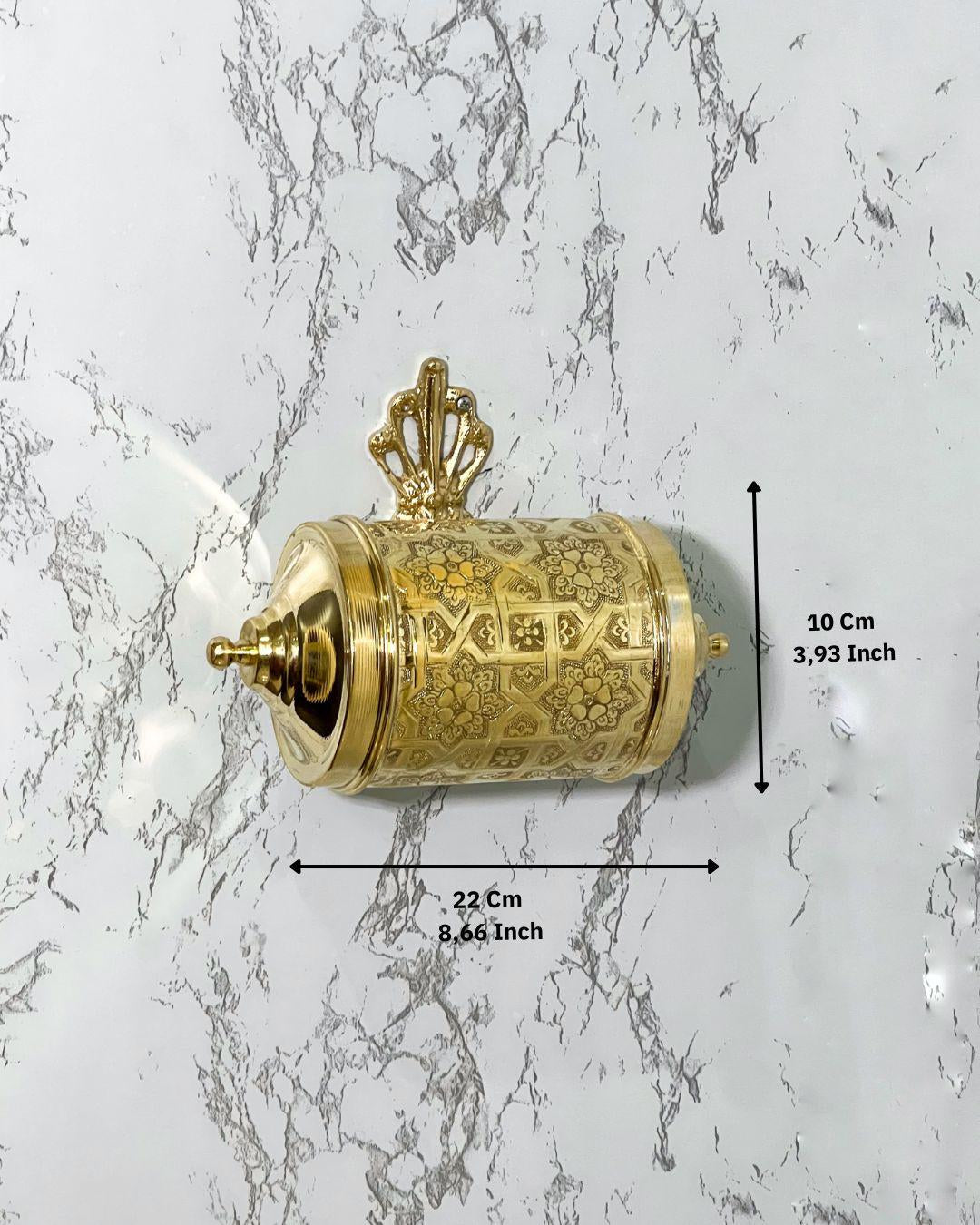 Unlacquered Brass Toilet Paper Holder Hardware, Solid Brass Toilet Paper Holder, Handcrafted Power Room Roll Holder