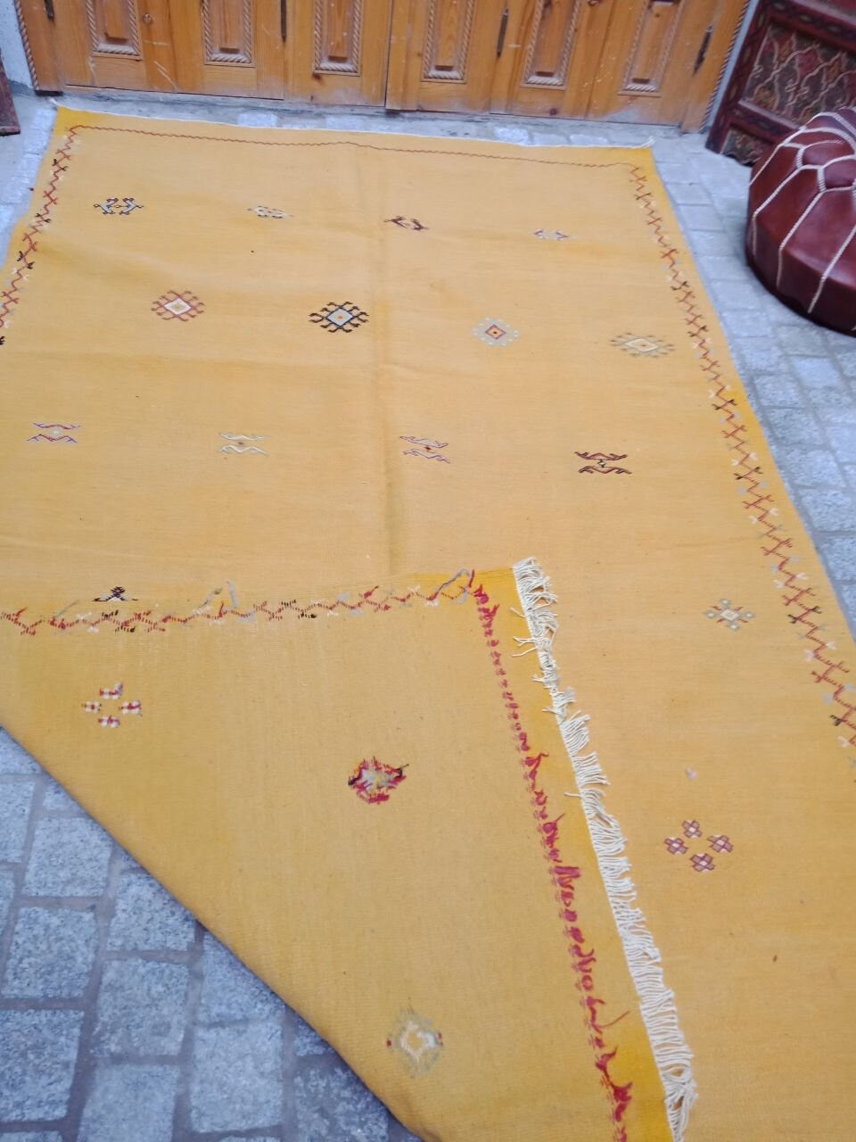 Moroccan Akhnif Rug 5×8 Ft . Moroccan Berber Kilim, Handmade Wool Rug. Large Berber Rug, Area Rug