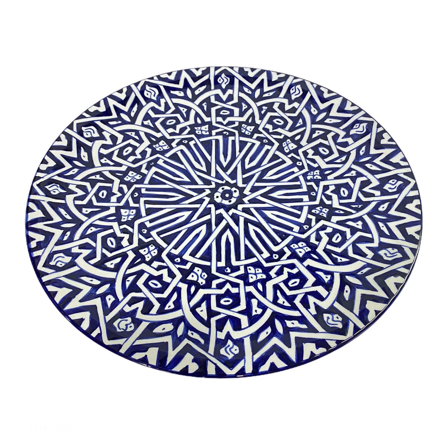 Handmade Moroccan Pottery Pie Dish. Flat Dish/Cake Dish/Flat Dish.