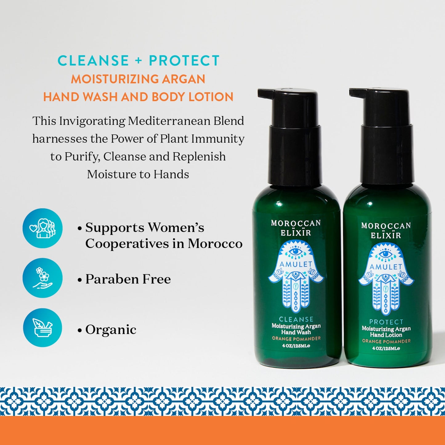 CLEANSE + PROTECT Moisturizing Argan Hand Wash and Lotion (Set of 2)
