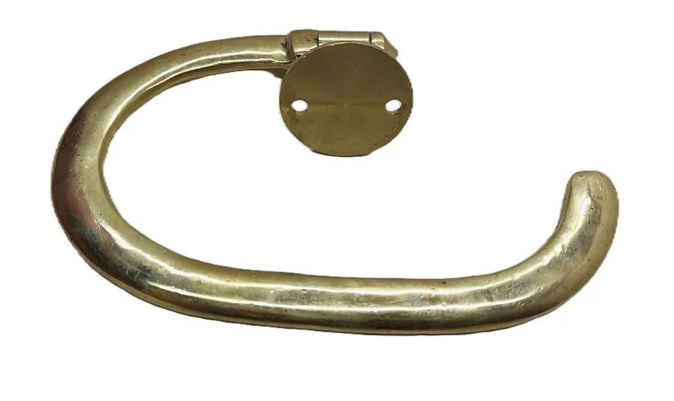Handmade Brass Toilet Paper Holder, Engraved Unlacquered Brass Toilet Paper Holder, Brass Toilet Paper Holder