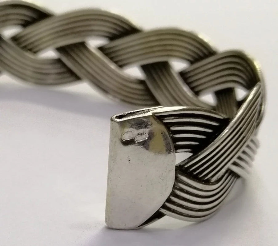 Modern Moroccan Plaited Silver Cuff