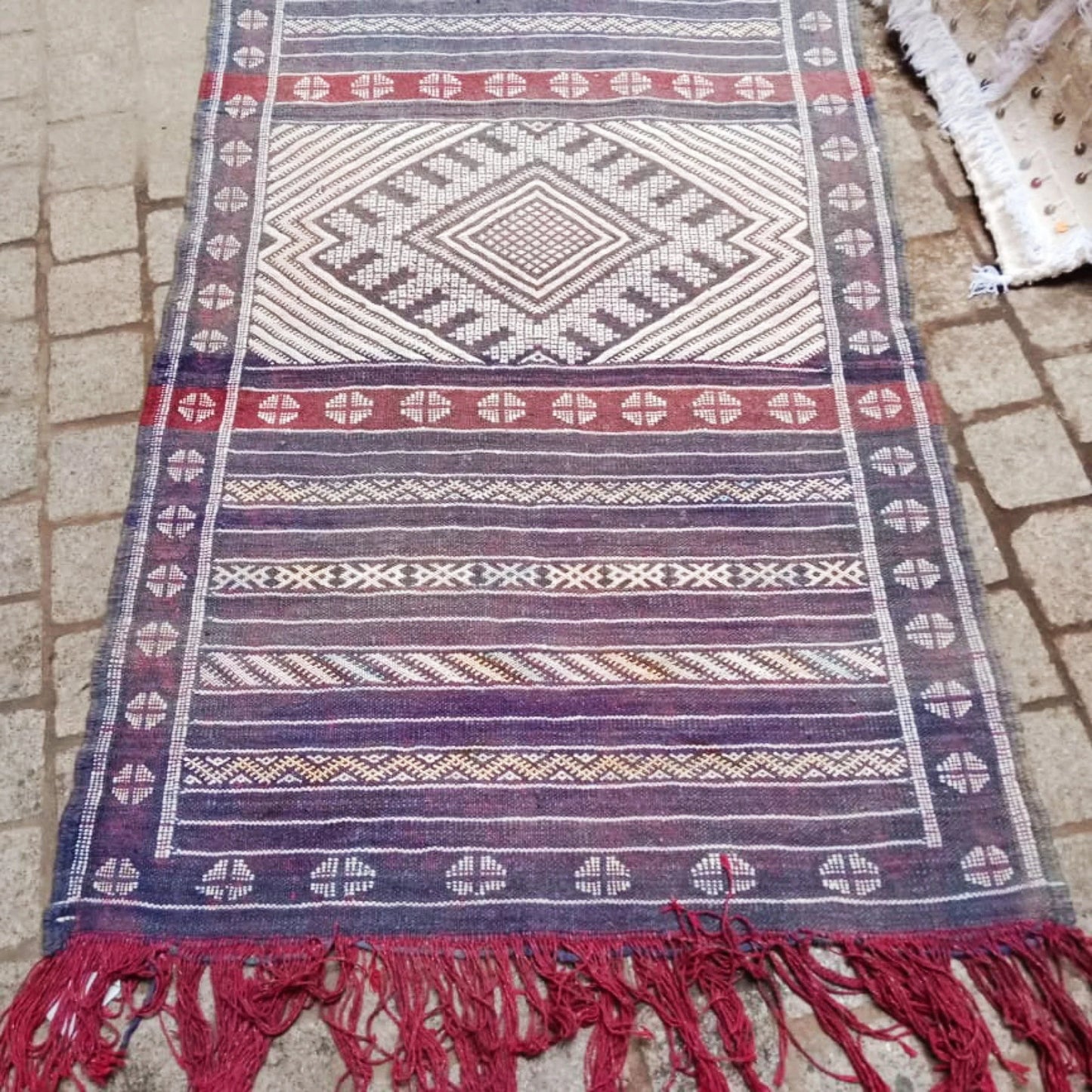 Cactus Silk Runner Rug 2×13 Ft. Moroccan Vintage Cactus Silk Kilim. Handmade Berber Rug. Authentic Azilal .Home Decor