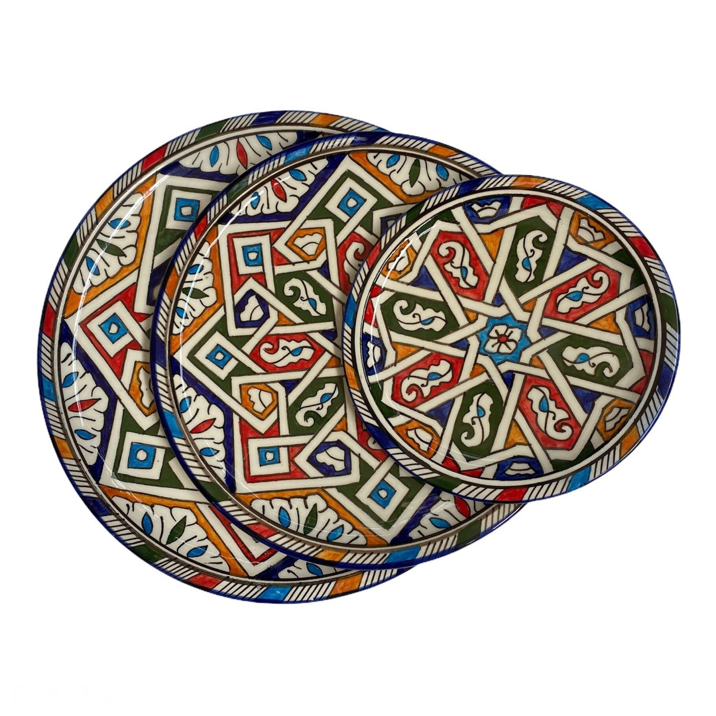 Plates / Ceramic Plates from Fes, Handmade and Hand Painted / Moroccan Plates / Dinner Plate.