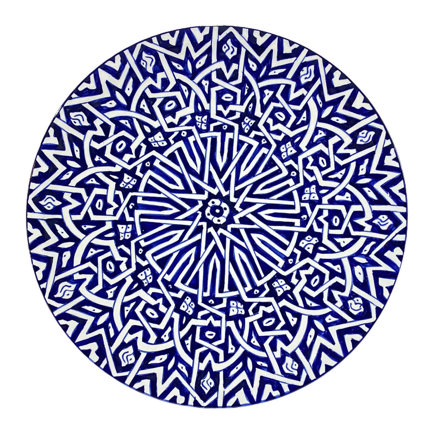 Handmade Moroccan Pottery Pie Dish. Flat Dish/Cake Dish/Flat Dish.