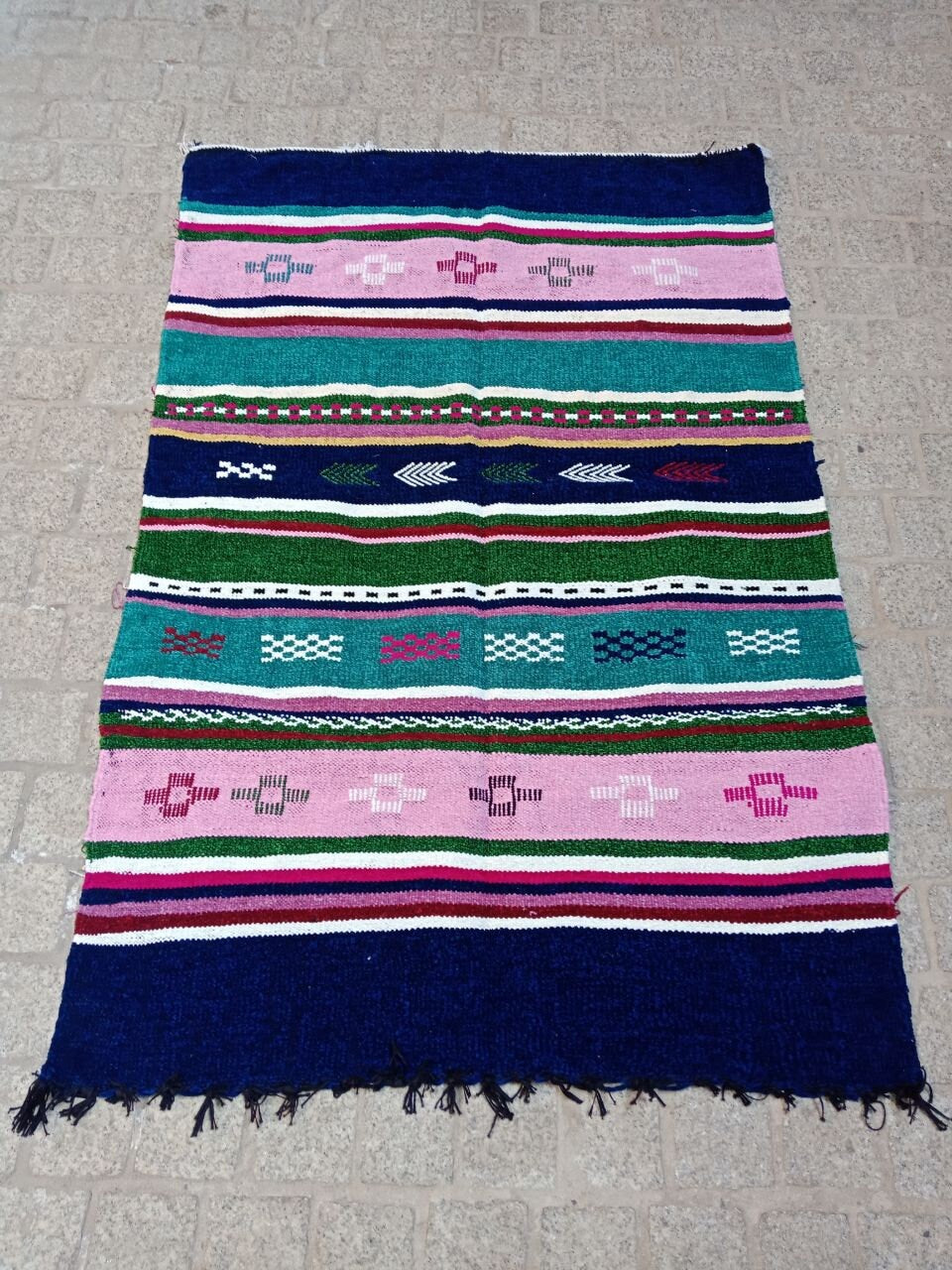 Cactus Silk Rug, Moroccan Cactus Silk Kilim Handmade .Cactus Silk Rug ,Sabra Carpet Berber Authentic Azilal Area Rug. Colorful Rug