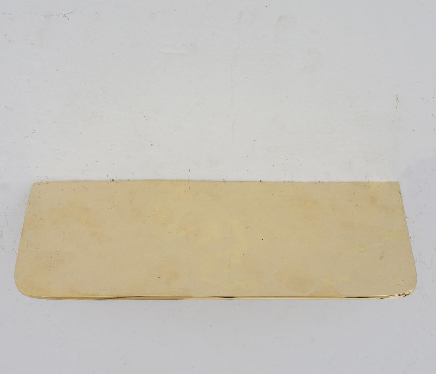 Handcrafted Solid Brass Floating Shelf, Bathroom Shelf Brass, Wall Mount Bathroom Soap Holder