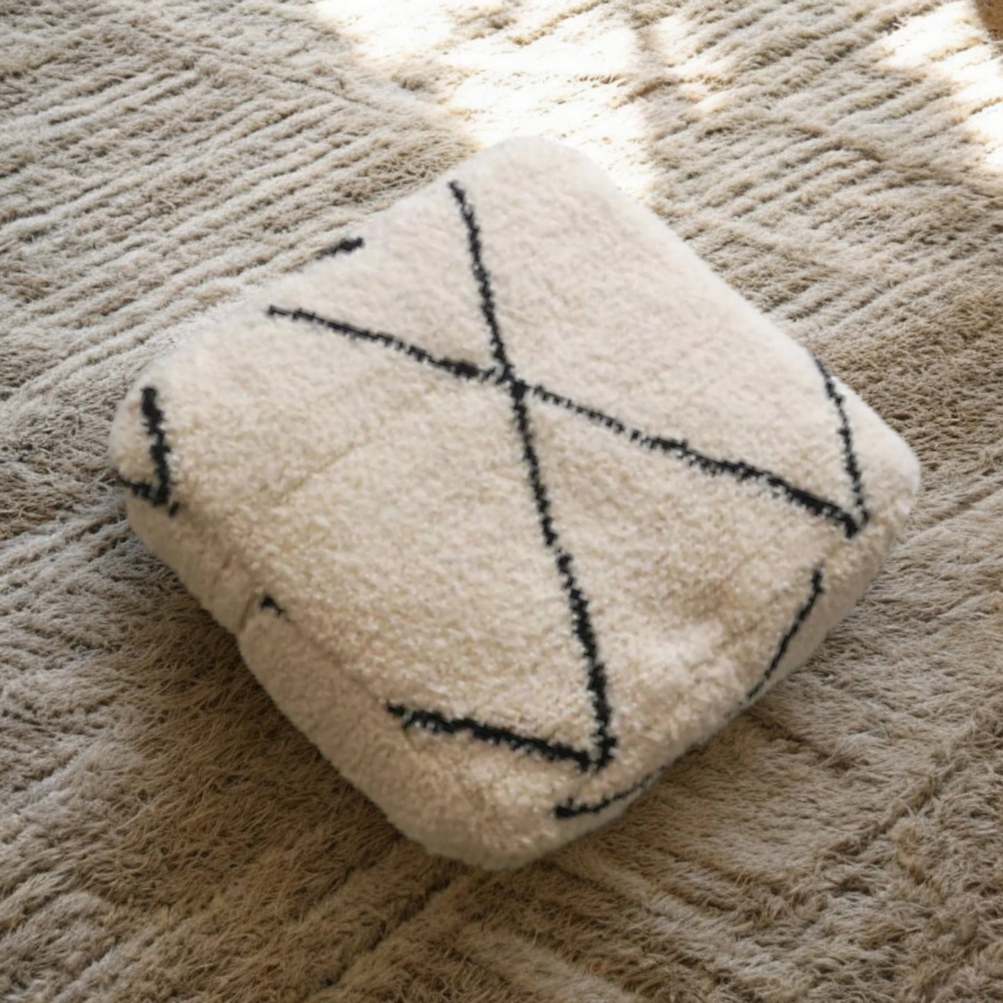 Handmade Moroccan Ottoman Pouf, Moroccan Kilim Pouf, Checker Ottoman, Moroccan Kilim Pouf, Berber Floor Cushion, Large Floor Cushion Seating
