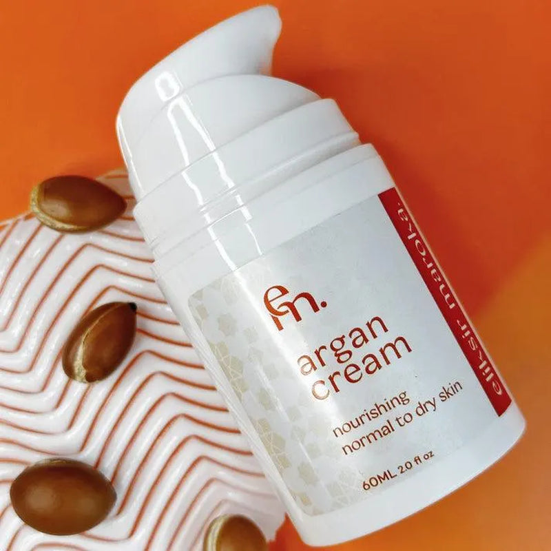 Organic Argan Oil and Cream Duo Set for Hair and Skin - 100% Natural Moisturizing and Hydrating - Vegan and Cruelty-Free Beauty