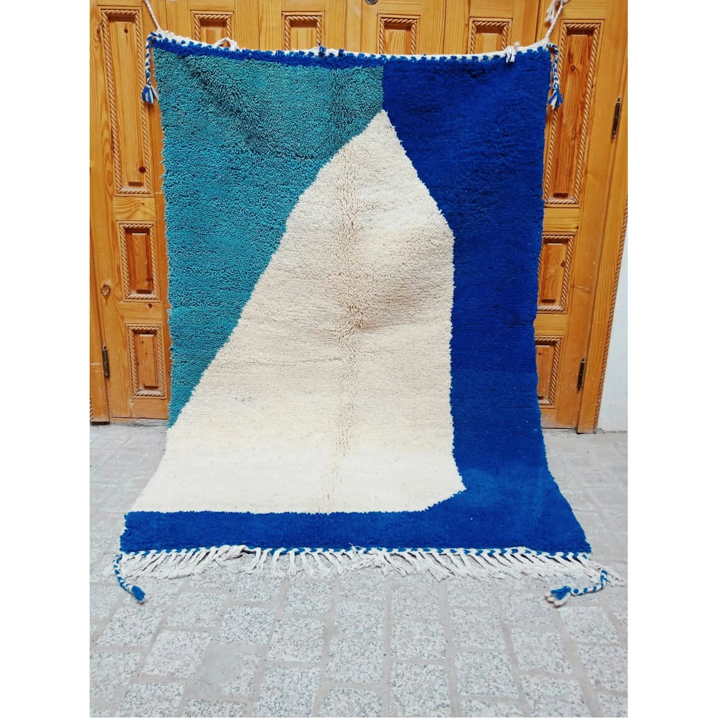 Beni Ourain Rug .Moroccan Azilal Rug Handmade Natural Wool,Berber Carpet Authentic Azilal Area Rug