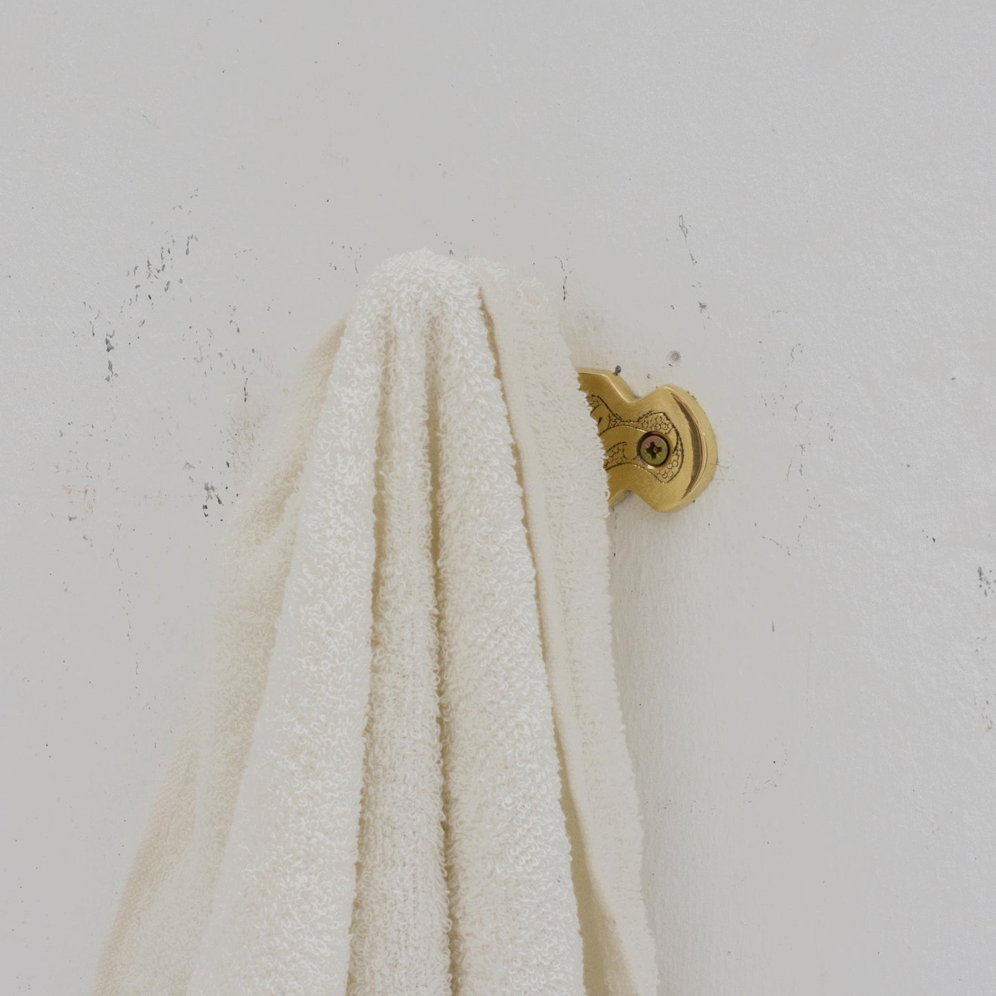 Handcrafted Single Hook, Engraved Wall Hook, Brass Coat Hook, Clothes Hooks