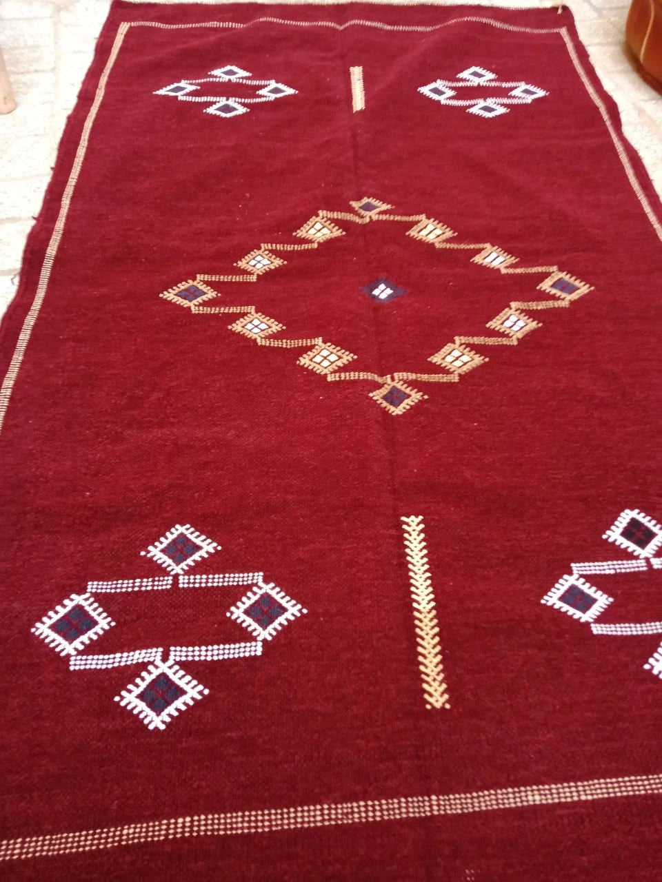 Cactus Silk Rug - Moroccan Cactus Silk Kilim Handmade .Cactus Silk Rug ,Sabra Carpet Berber Authentic Azilal Area Rug. Colorful Rug