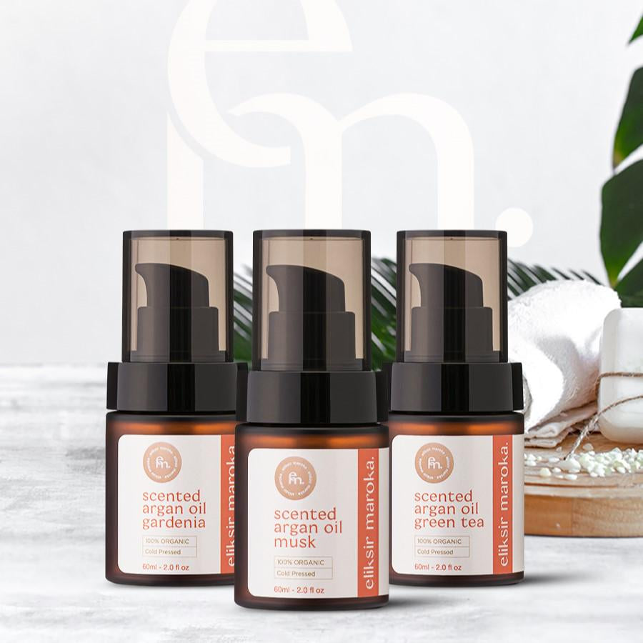 Scented Argan Oil Orange Blossom - Hydrating Moroccan Oil for Skin, Hair & Nails - Vegan, Cruelty-Free, Natural Beauty - Eliksir Maroka