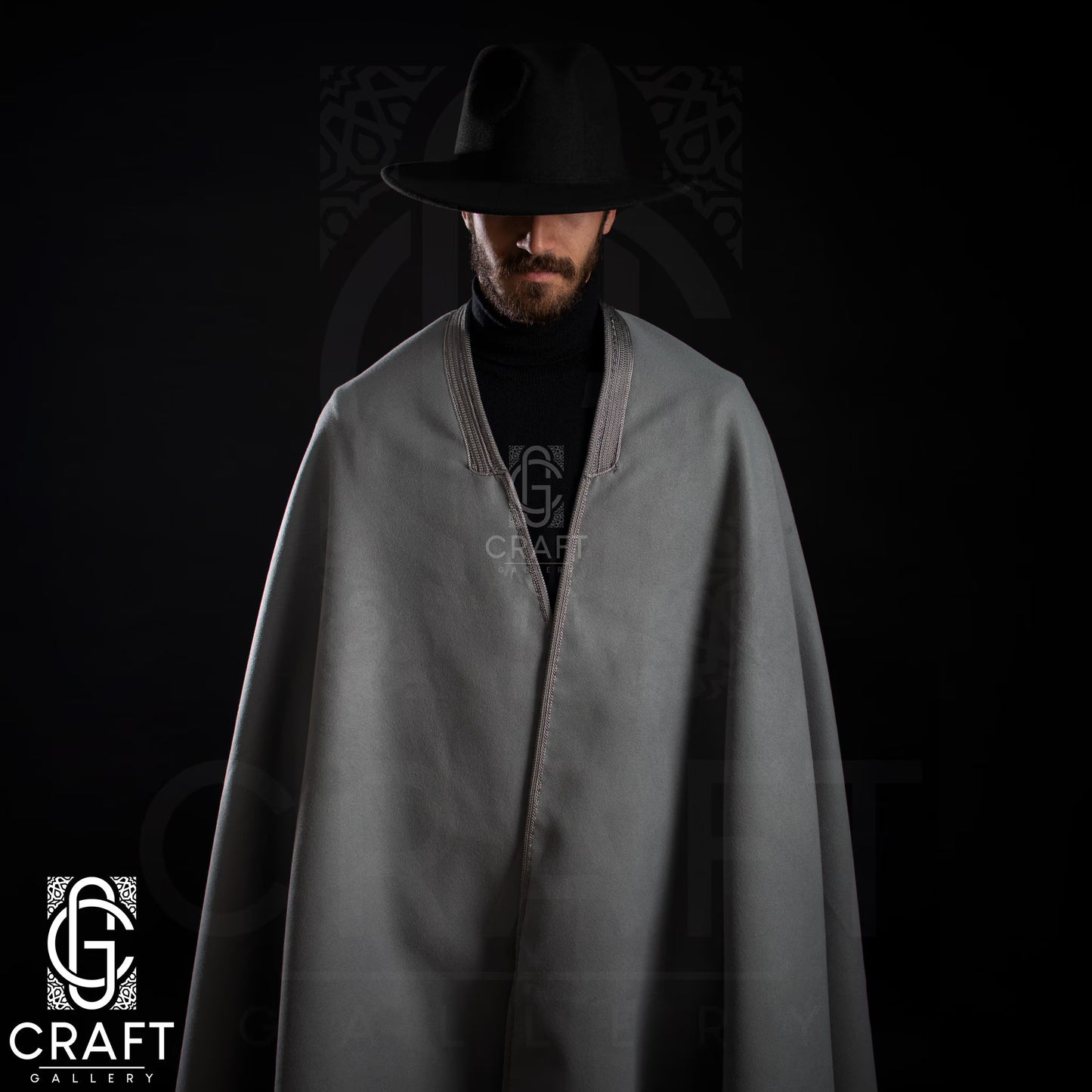 Moroccan Handmade _ Luxury Winter Warm Cape _ Hooded Long Overcoat_ Poncho Winter Coat Silham Burnous