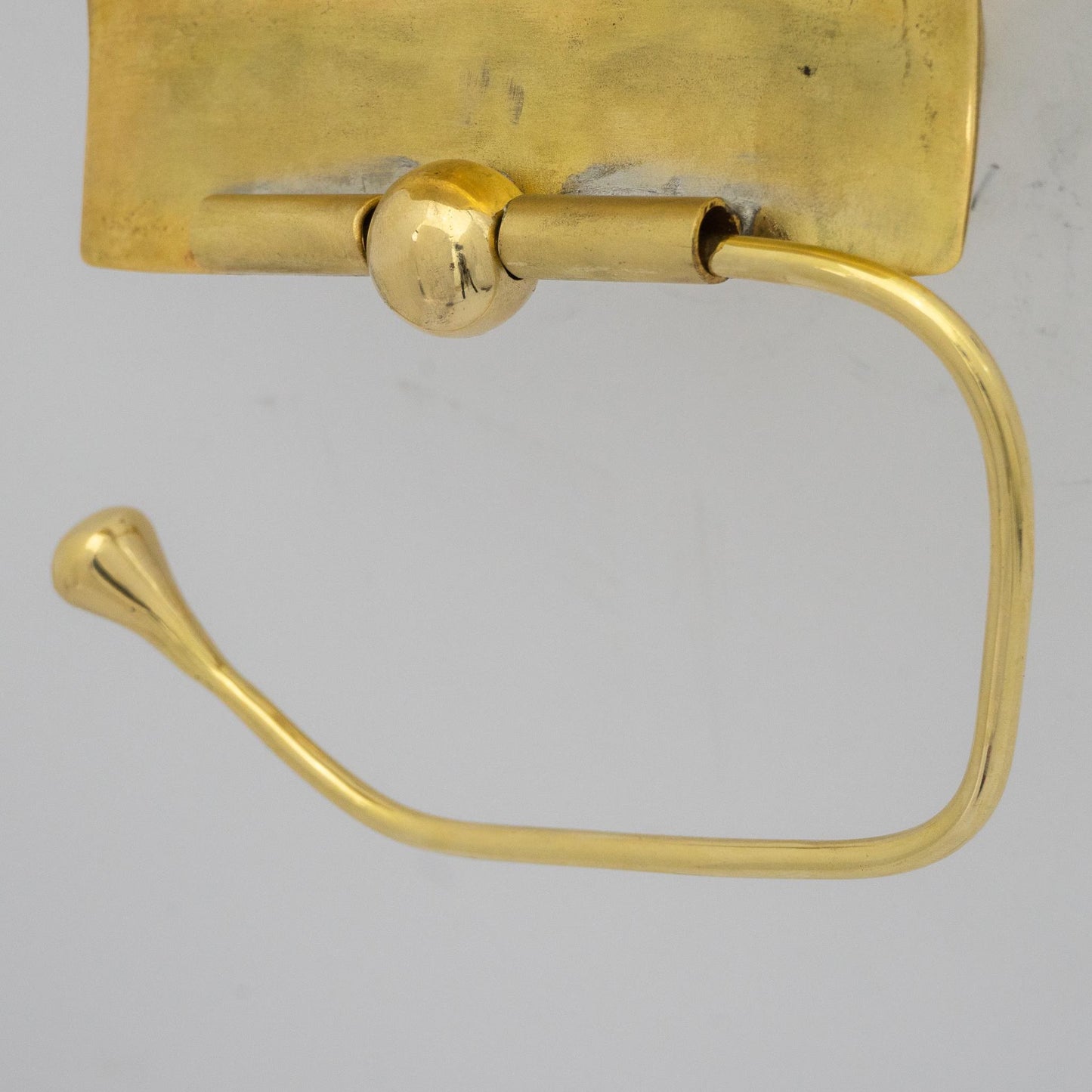 Solid Brass Toilet Paper Holder with Sliding Cover, Handcrafted Powder Room Roll Holder