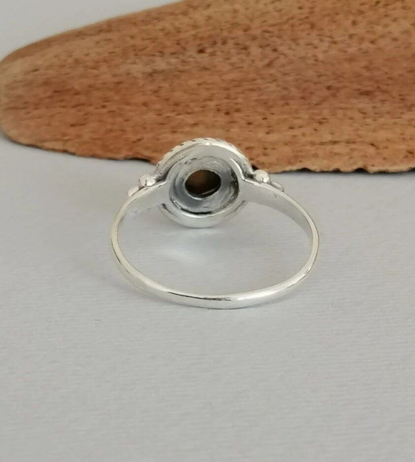 Golden Tiger Eye Sterling Silver Ring