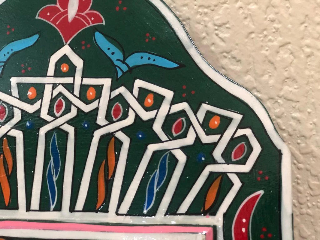 Small Hand Painted Mirror, Colorful Mirror