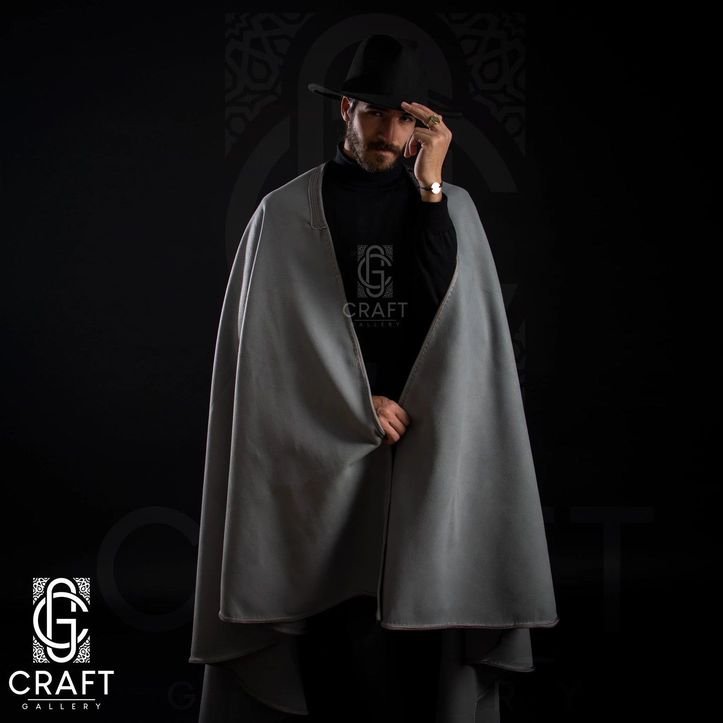 Moroccan Handmade _ Luxury Winter Warm Cape _ Hooded Long Overcoat_ Poncho Winter Coat Silham Burnous