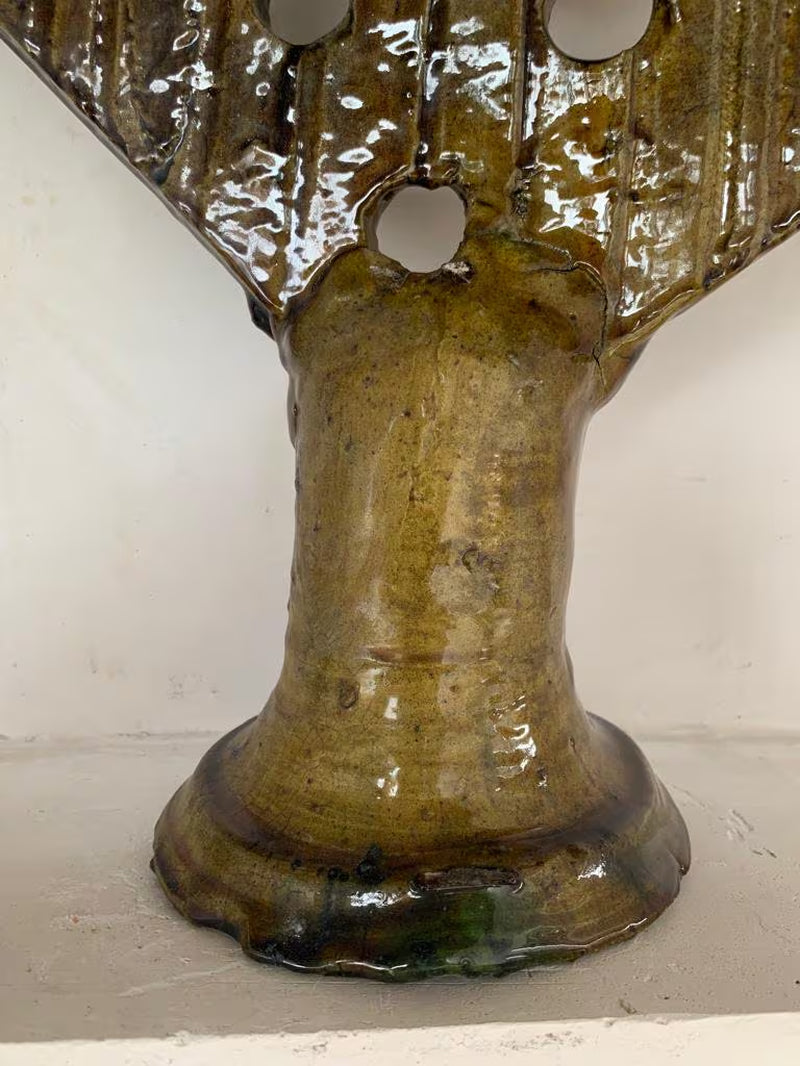 Natural Candle Holder, Pottery Candle Holder