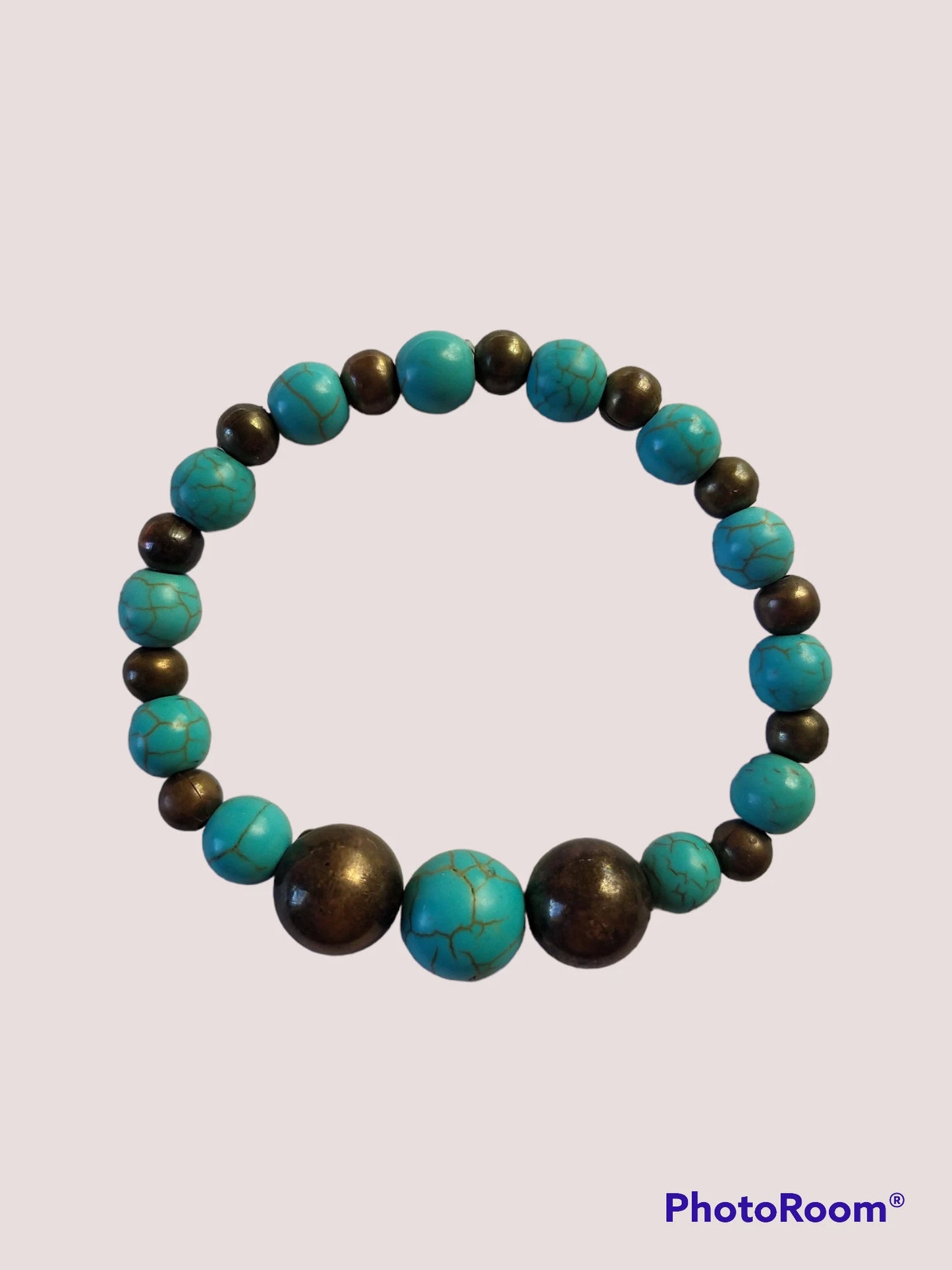 Turquoise Beads and Cooper against Rheumatism, Lovely Bracelet Handmade, Gift Idea, Valentine'S Day for Her.