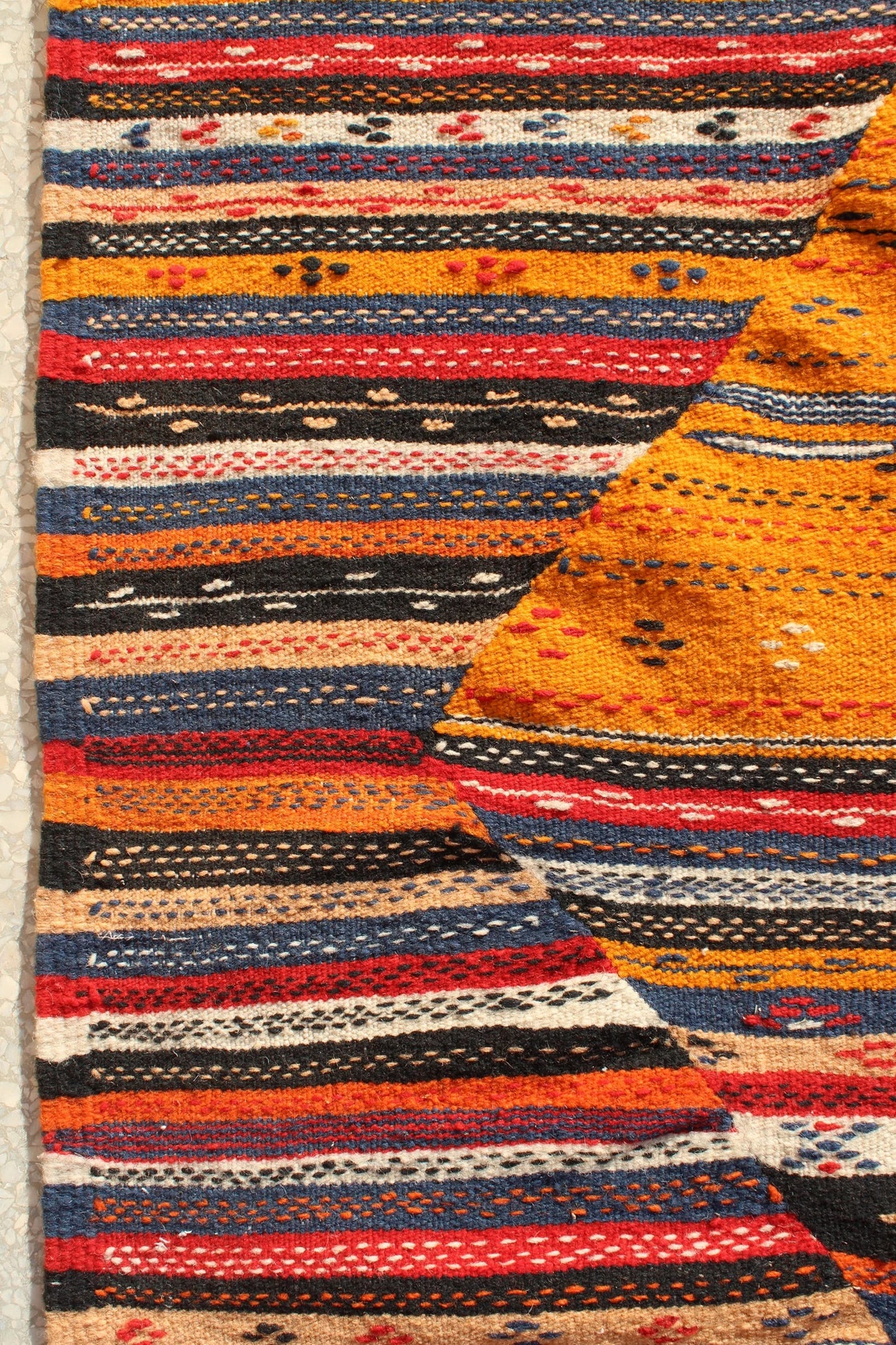 Wool Kilim Rug Morocco Flat Weave 9X12 Authentic Design