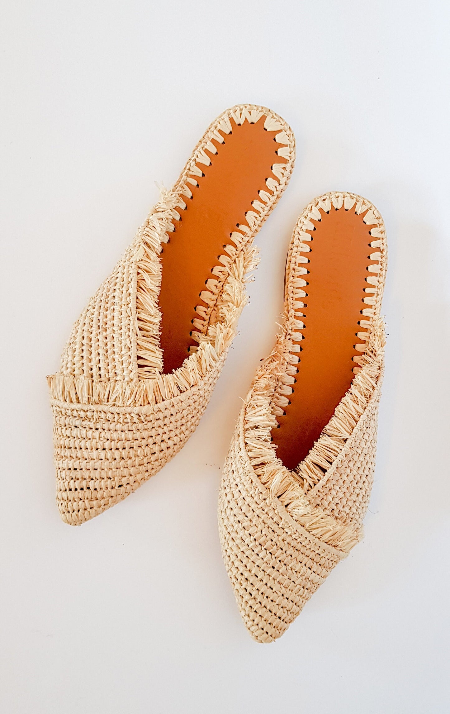 Raffia Shoes, Handmade Slippers, Natural Summer Mules, Moroccan Shoes, High End Raphia Flats, Moroccan Babouch
