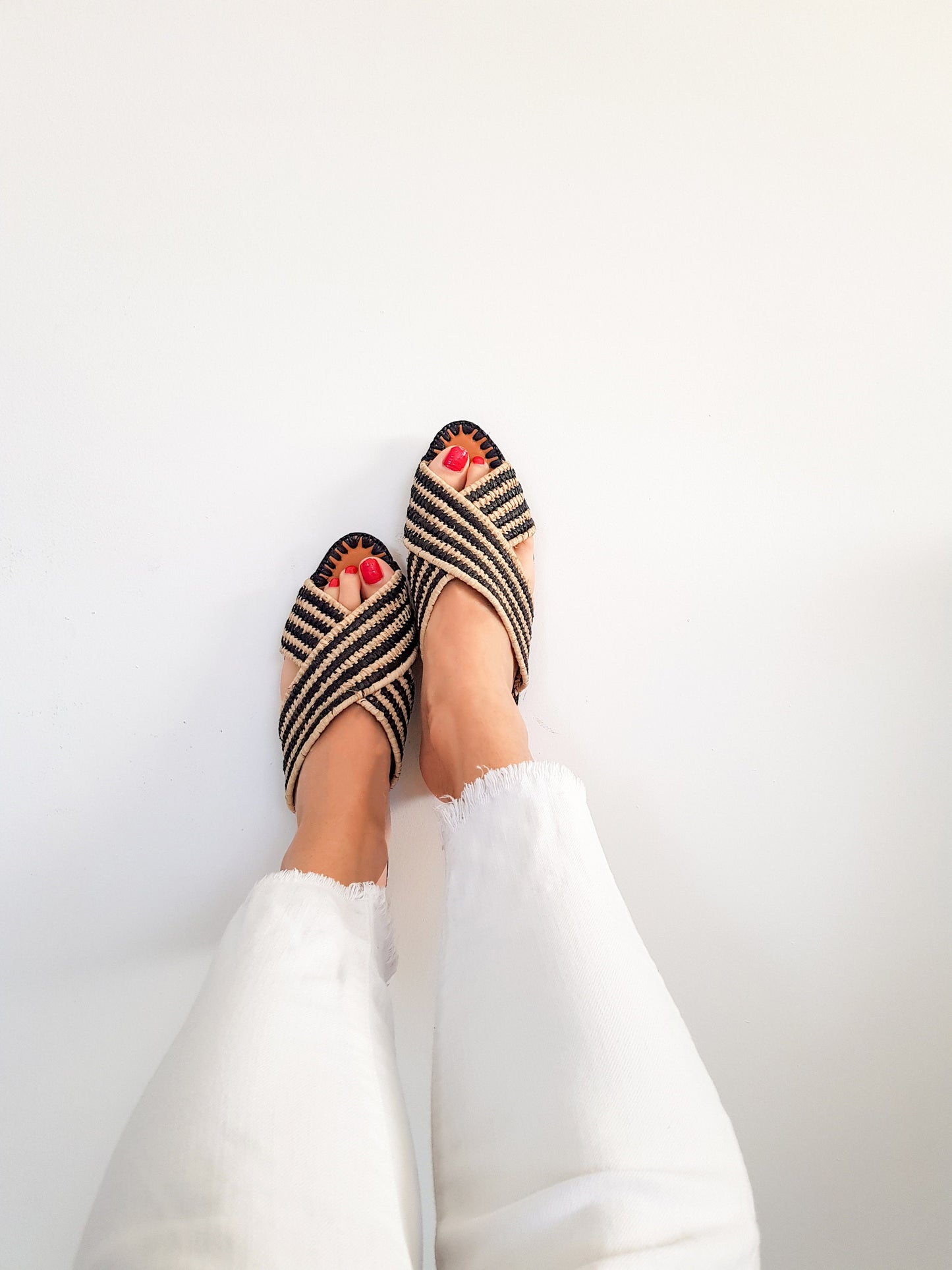 Raffia Sandal, Handmade Raffia, Moroccan Handmade Shoes, Raphia Shoes, Raffia Flats,